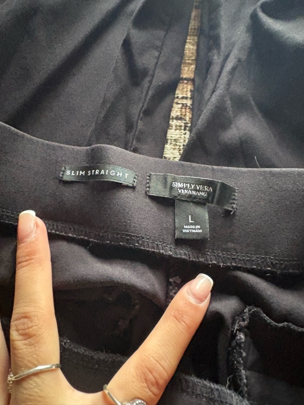 Simply Vera Vera Wang Black Slim Straight Pants